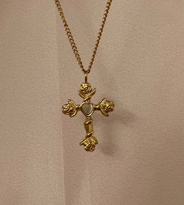 Rose Cross Necklace