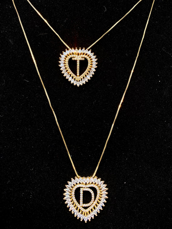 iHeart Initial Necklace