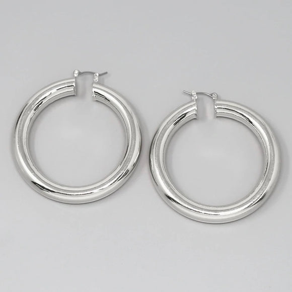 Puff Hoops-Silver